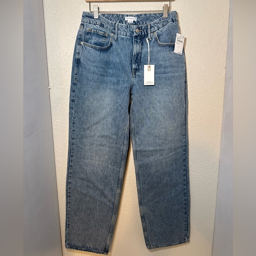 Good American Womens Jean Size 8/29 Good 90's Straight Mid Rise Baggy y2k